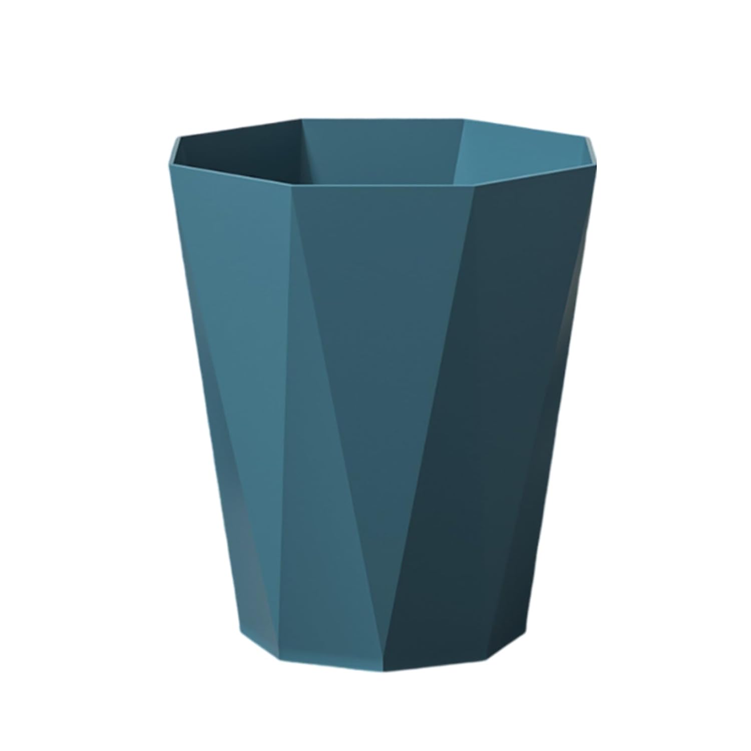 Polygon Small Trash Can - Blue Compact Stylish
