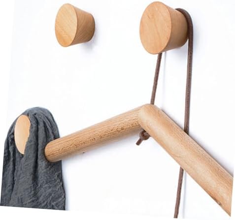 Happyyami 3Pcs Beech Wooden Wall Hooks
