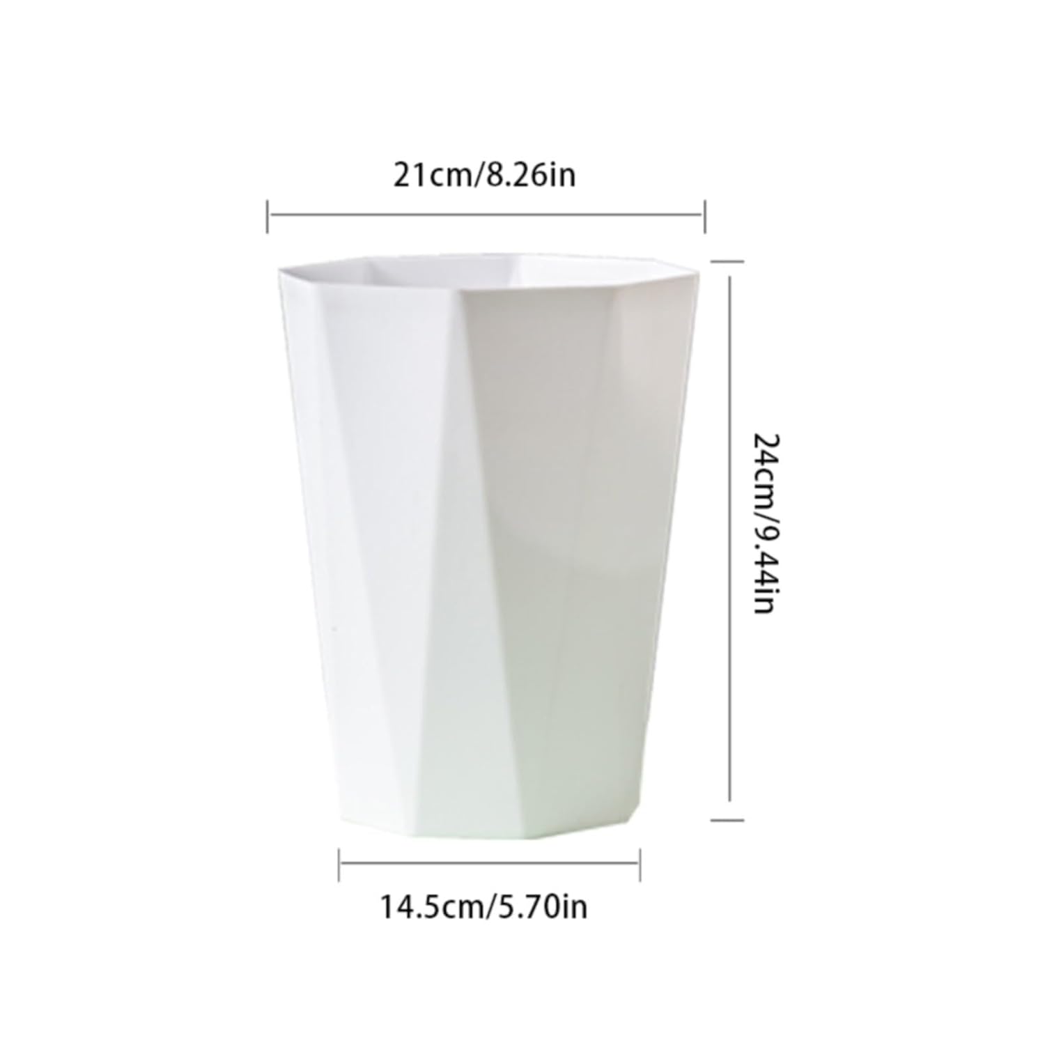 YYDSBS Polygon Small Trash Can White