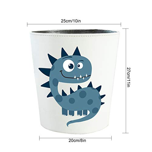 10L PU Leather Dinosaur Trash Can for Home