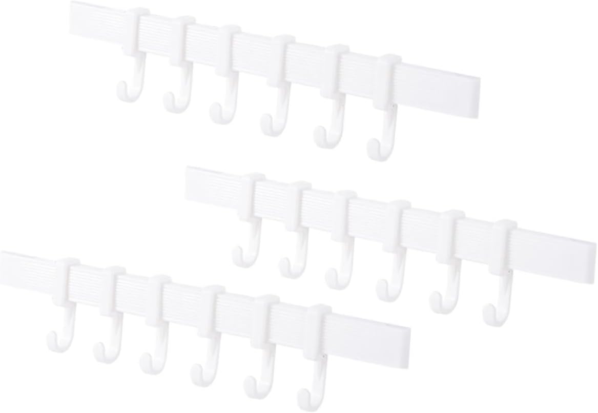 NUOBESTY 3pcs Rotatable Adhesive Hooks Organizer