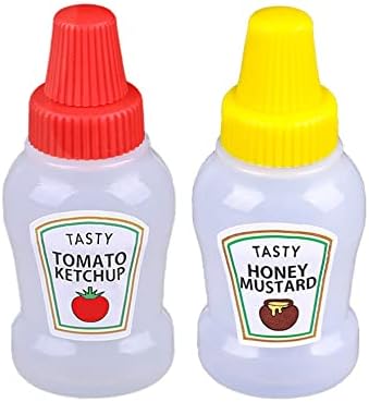 SagaSave Mini Condiment Squeeze Bottles Cute Cat Dog Shaped Set