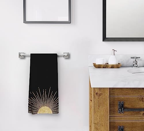 Dwept Abstract Boho Golden Sun Dish Towel 16x24 Inches