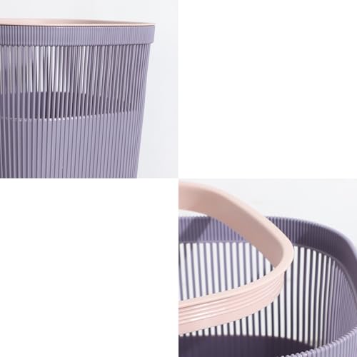 Stylish Round Trash Can with Lid for Bathrooms and Kitchens