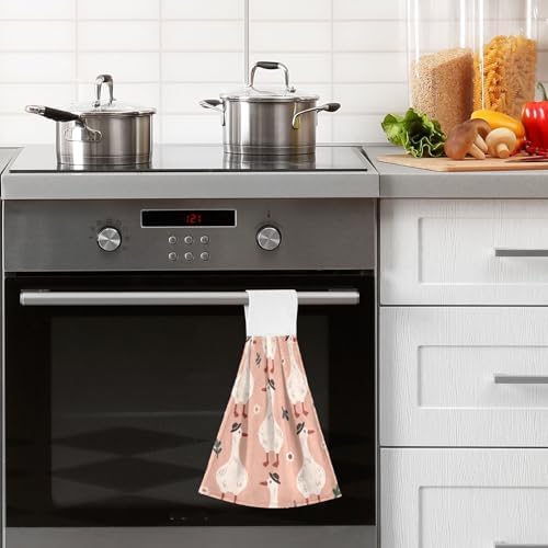 OTVEE Cute Goose Pattern Kitchen Towels 2 Pieces
