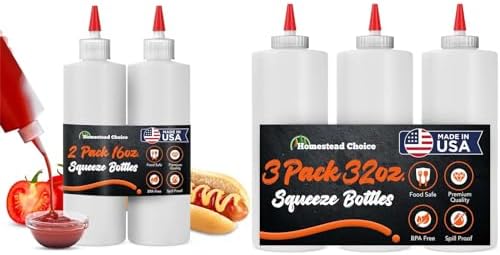 Homestead Choice Condiment Squeeze Bottles 2 Pack