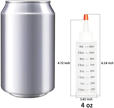 Youngever 16-Pack HDPE Squeeze Bottles with Tip Cap 4 Ounce