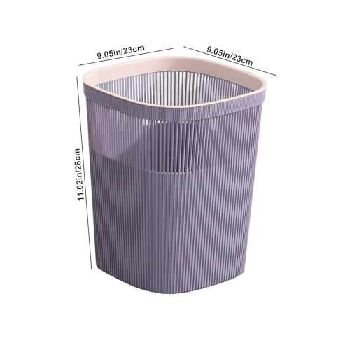 Stylish Round Trash Can with Lid for Bathrooms and Kitchens