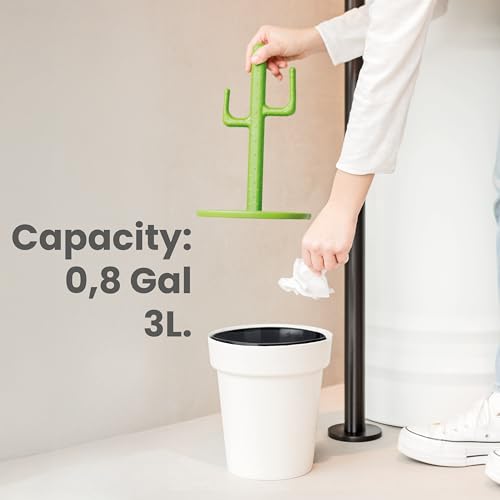 Vigar Cactus 3L Trash Bin with Lid and Inner Bin