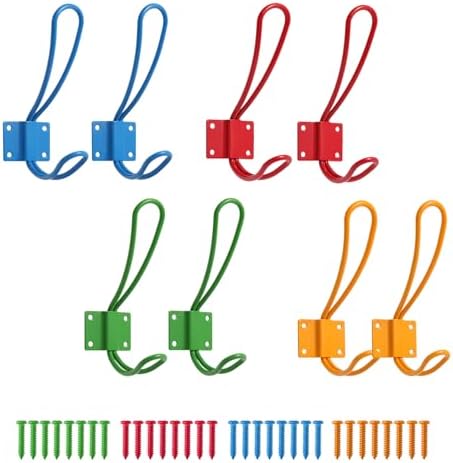 Kids Wall Hooks Set of 8 - Double Hooks for Kids