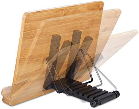 Relaxdays Bamboo Adjustable Cookbook Stand 1