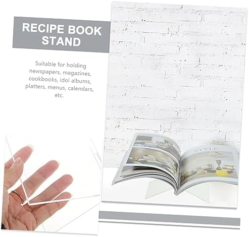 GOOHOCHY Acrylic Cookbook Stand for Kitchen and Desk