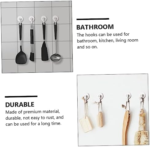 3Pcs Self Adhesive Door Hooks for Bathroom Kitchen and More