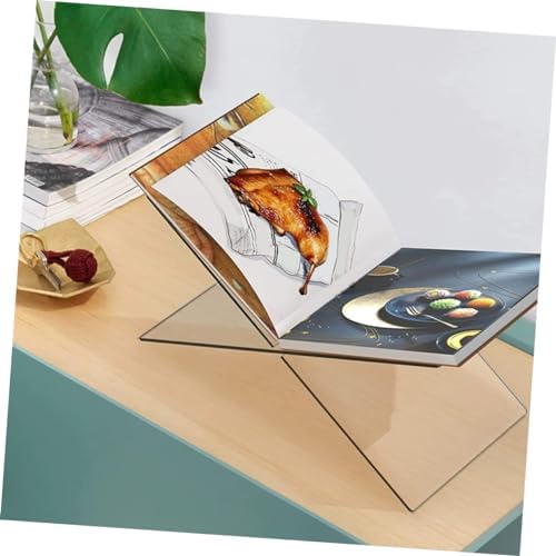 OKUMEYR Acrylic Cookbook Stand Book Holder Display Stand
