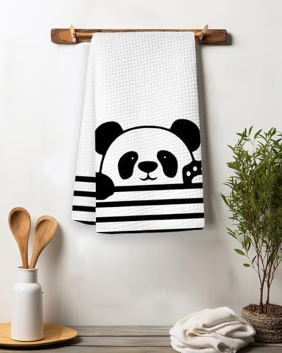 Cute Panda Waffle Kitchen Towels 16x24 Inch