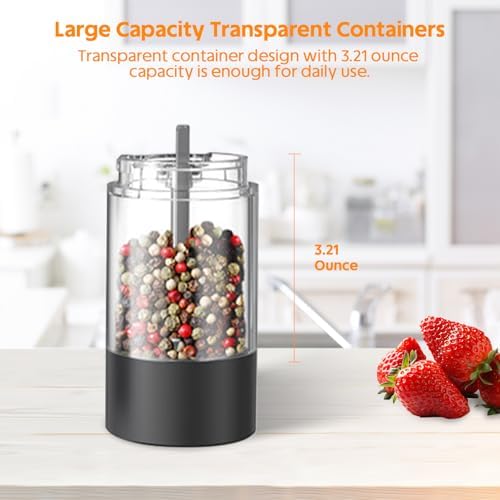 Electric Salt Pepper Grinder Set with LED Light