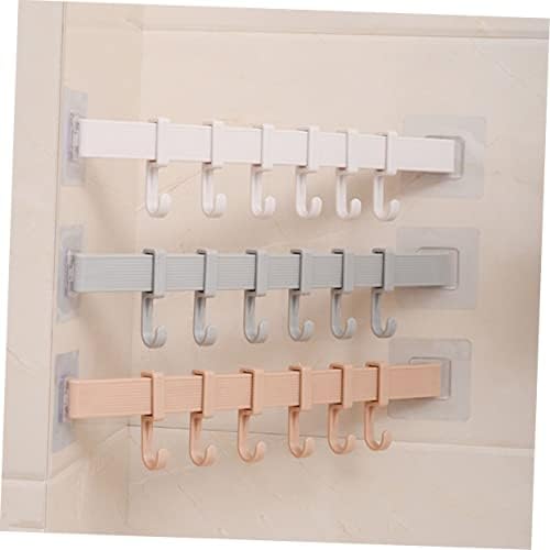 POPETPOP 3Pcs Adhesive Hook Rack for Kitchen and Bathroom