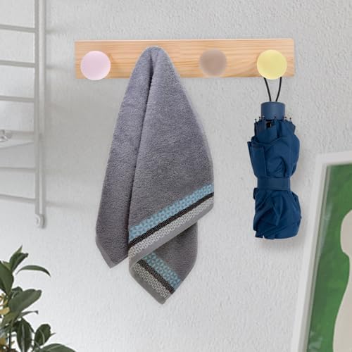 Wakauto Wooden Coat Hanger Heavy Duty Wall Hook for Home Organization
