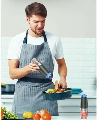 XinXu Gravity Electric Salt Pepper Grinder Set