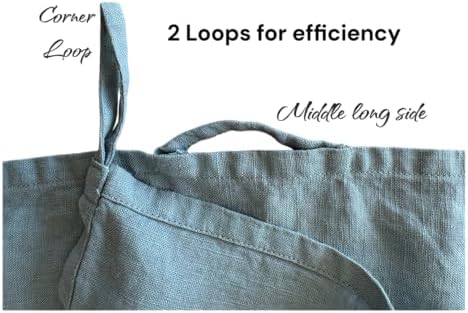 Eight Owls Linen Dish Towels - Set of 2 20x27 Inch Blue Bay
