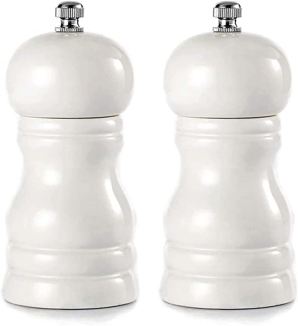 Wood Pepper Mill Set of 2 with Adjustable Coarseness