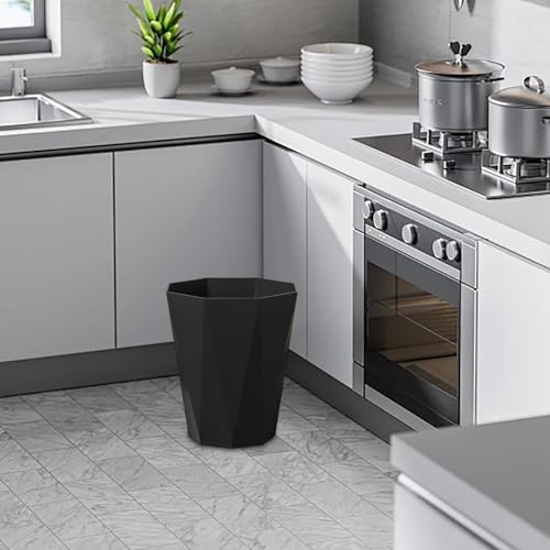Small Trash Can for Bathrooms and Offices Black