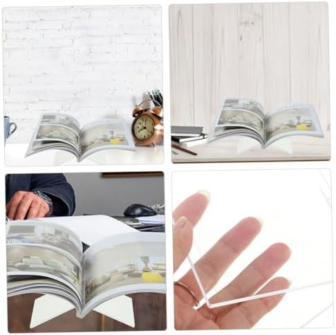GOOHOCHY Acrylic Cookbook Stand for Kitchen and Desk
