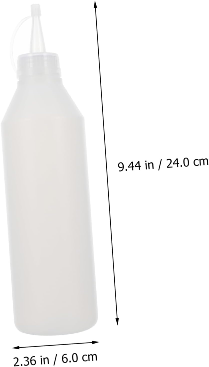 CIMAXIC 6pcs HDPE Glue Bottle with Lids Dispenser Kit