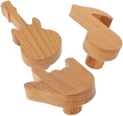 3Pcs ULTECHNOVO Wood Wall Hooks Minimalist Coat Towel Hangers