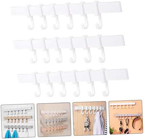 POPETPOP 3Pcs Adhesive Hook Rack for Kitchen and Bathroom
