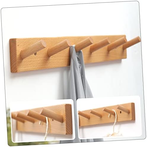 Wooden Wall Hooks for Clothes and Hats Sturdy Design