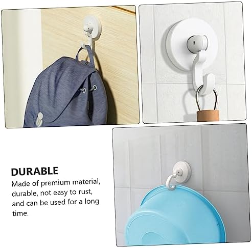 Healifty 3pcs Self-Adhesive Shower Hooks Black