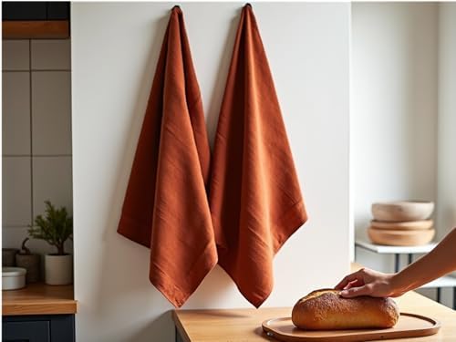 Eight Owls Linen Dish Towels - 20x27 Inch Set of 2
