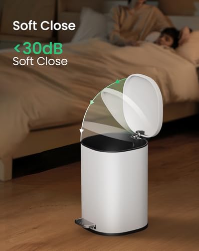 Cesun 13 Gallon Metal Trash Can with Foot Pedal