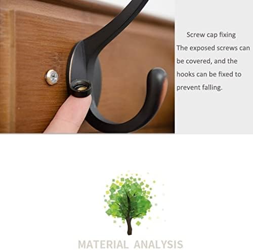 XUNTING Wall Mounted Coat Rack with 4 Hooks