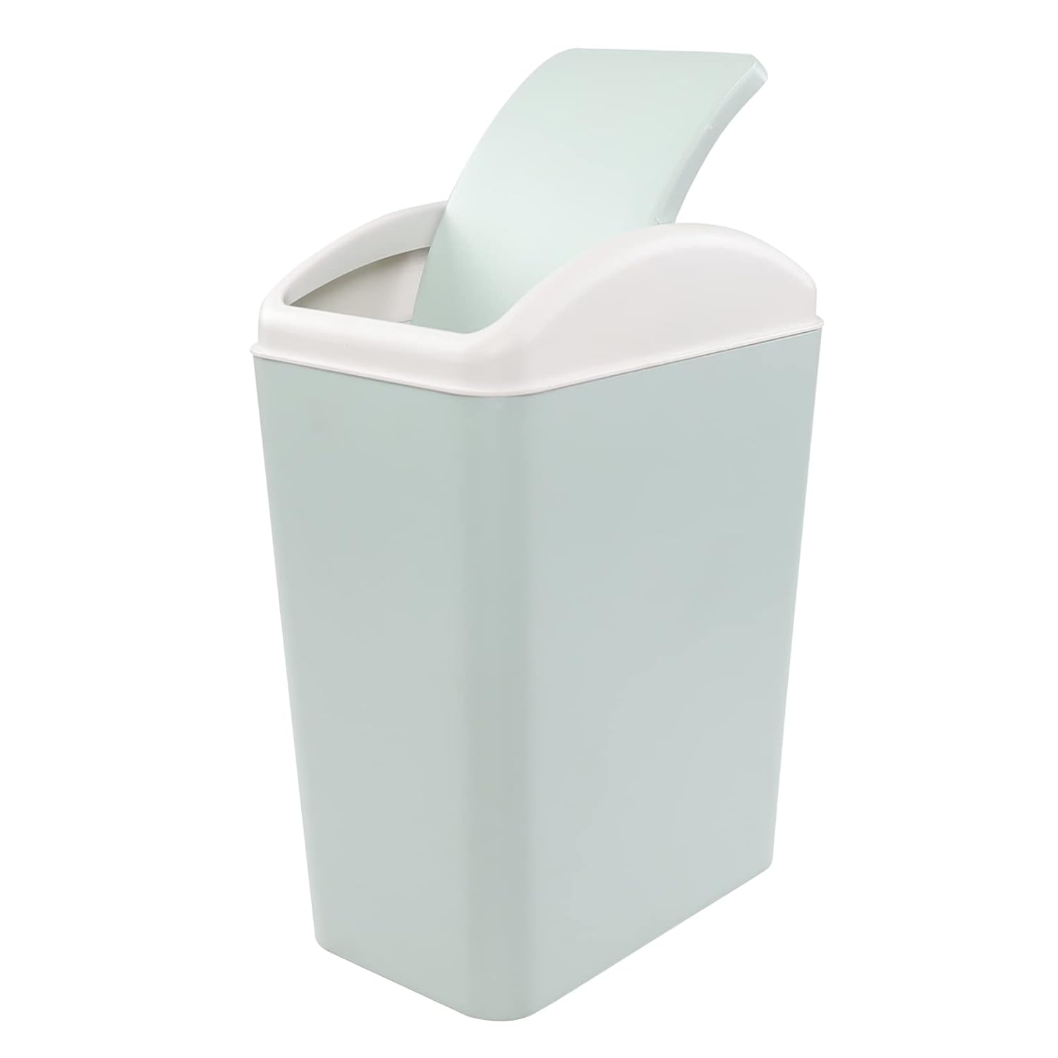 Afromy 42 Gallon Swing Lid Trash Can - Green 1
