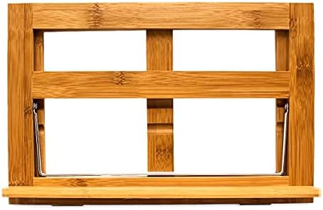 Relaxdays Bamboo Cookbook Stand Adjustable Angle