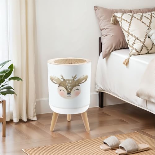 Cute Deer Trash Can 18 Gallon Dog Proof with Lid