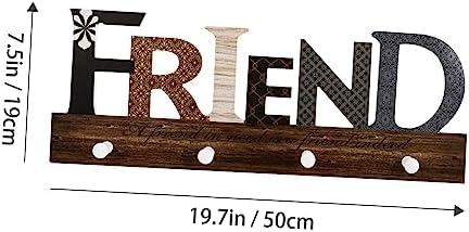 PRETYZOOM Wooden Wall Hook for Clothes and Hats