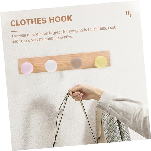 1set Wooden Wall Hook Heavy Duty Sturdy for Bathroom Living Room Office