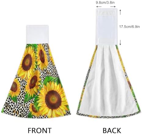 RPLIFE Vibrant Sunflowers Dish Towels Set of 2 with Hanging Loops