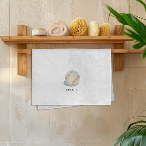 Boys Sports Towels Set of 4 - Basketball Soccer Baseball Football 16x24 Inch
