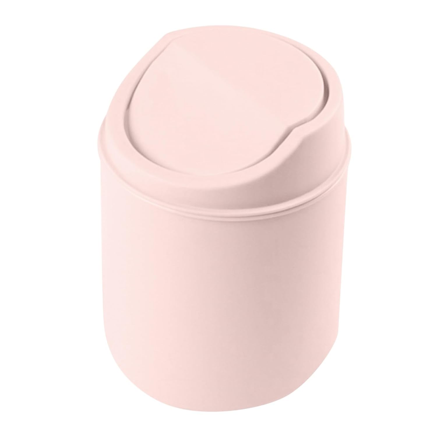 HEALT Wastebasket Trash Can - Pink Mini Plastic Waste Bin with Swing Lid