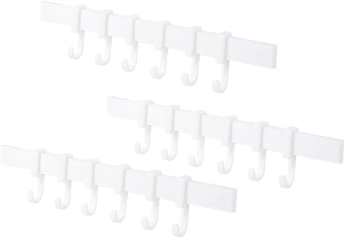 POPETPOP 3Pcs Adhesive Hook Rack for Kitchen and Bathroom