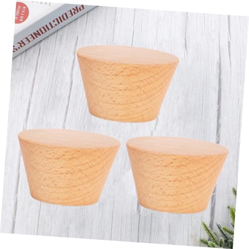 Healifty 3pcs Beech Wooden Wall Hooks
