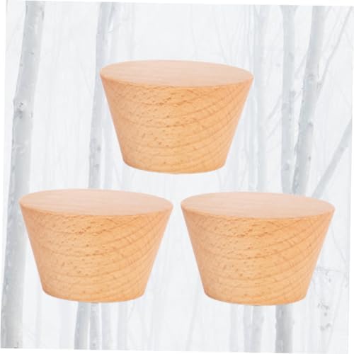 3Pcs Beech Wooden Wall Hooks Space-Saving Storage Organizer