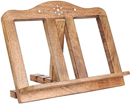 Mothers Day Gifts Wooden Cookbook Stand - Adjustable Foldable 1