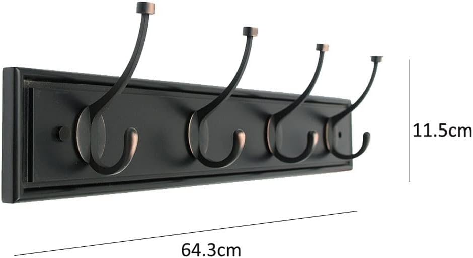 XUNTING Wall Mounted Coat Rack with 4 Hooks