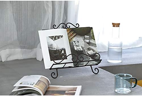 Jemeni Bronze Cookbook Stand with Scrollwork Design