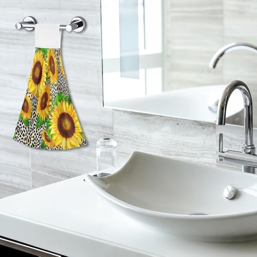 RPLIFE Vibrant Sunflowers Dish Towels Set of 2 with Hanging Loops